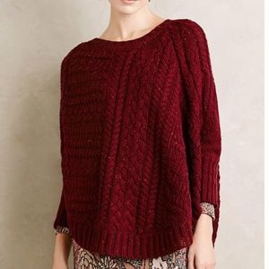 Burgundy Poncho